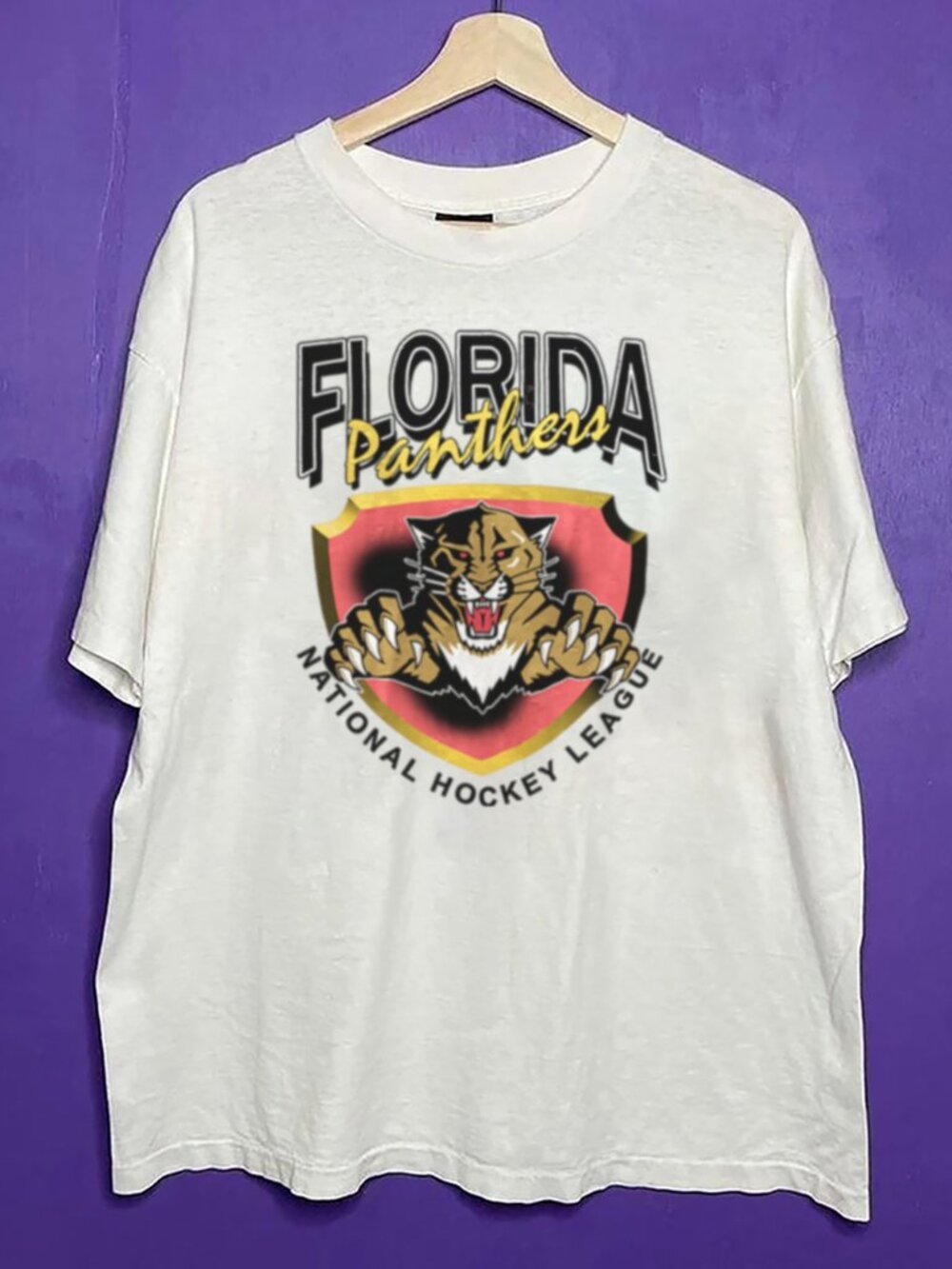 Vintage Florida Panthers Hockey Shirt, 90s American Sport NHL Hockey Team Shirt